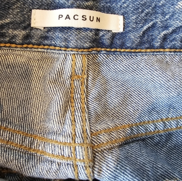 Pacsun Women's Size 25 Ultra High Rise Slim button fly Denim Jeans Distressed - Picture 4 of 8